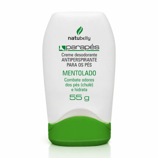 Desodorante Antiperspirante Mentolado - 55 g Combate os odores comuns nos pés (chulé). Promove uma sensação agradável de frescor. 
