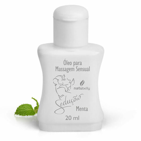 Óleo  para Massagem Sensual Menta - 20 ml Promove sensação de aquecimento mais intensa. Aroma de menta. Com óleos essenciais de cravo e menta.