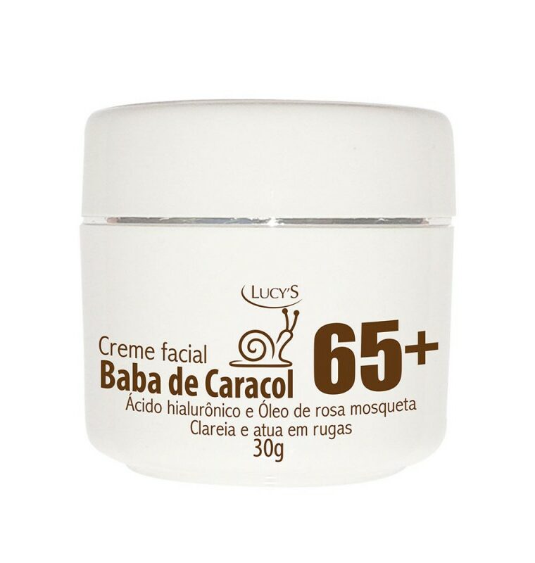 Creme Facial Baba de Caracol 65+ 30g Atenua manchas e cicatrizes. Elimina rugas e imperfeições. Alto poder regenerador.