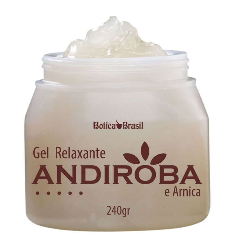 Gel Relaxante Andiroba e Arnica 240g ajuda nas massagens relaxantes em casos de cansaços musculares.