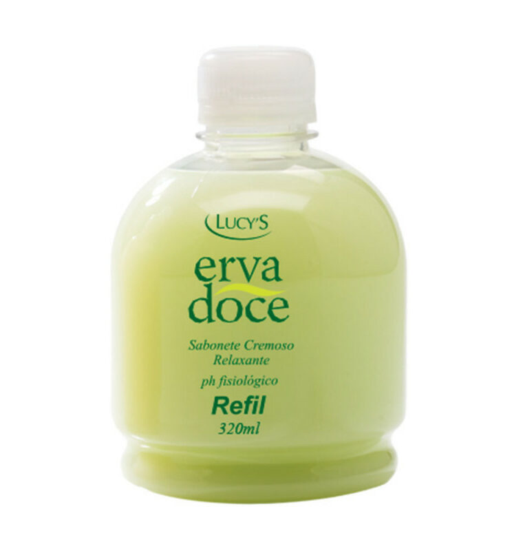 Sabonete Erva Doce Refil 320ml sabonetes líquidos com extratos naturais. Perfume com propriedades relaxantes.