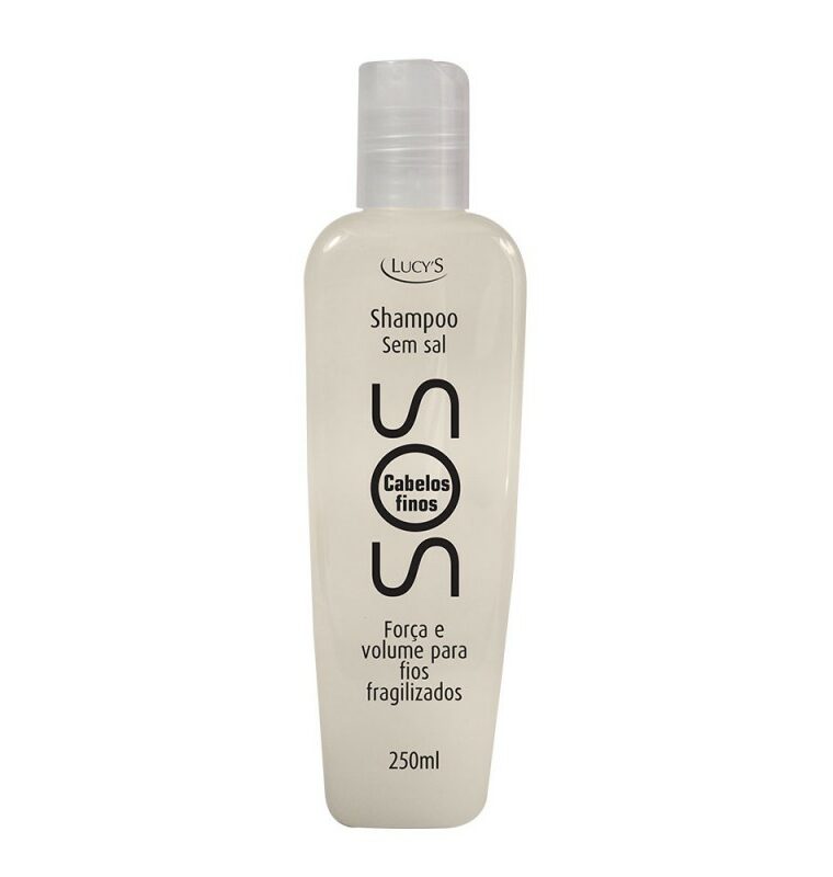 Shampoo SOS Cabelos Finos 250ml Limpa, nutre e deixa os fios mais encorpados e com brilho. Fortifica e dá volume para cabelos finos. Sem sal.